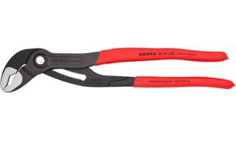 KNIPEX Cobra Wasserpumpenzange/ Rohrzange (groß, Chrom-Vanadium, atramentiert, 300 mm) PRIME