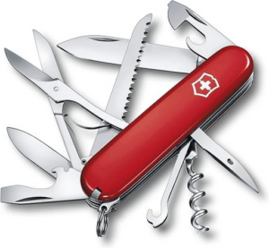 Victorinox Schweizer Taschenmesser Huntsman Multitool Swiss Army Knife mit 15 Funktionen Klinge Korkenzieher Dosenöffner