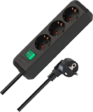 Brennenstuhl Eco-Line Steckdosenleiste 3-Fach (Berührungsschutz, Schalter, 1,5m Kabel) Prime